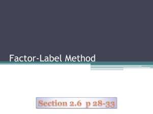 Factor-Label Method