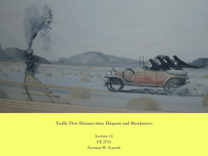 CE 2710 Lecture 14 Traffic Time Distance Diagram and Shock Flow