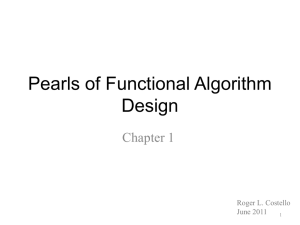 Pearls of Functional Algorithm Design (Find the Smallest