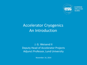 Cryogenics lecture by John Weisend