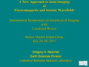 G.A. Newman, New approach to joint geophysical imaging of