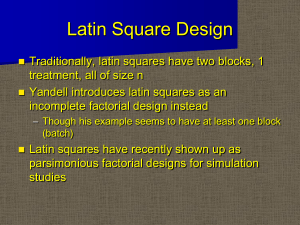 Latin Square Design