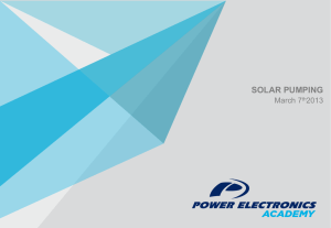 solar pumping - Power Electronics