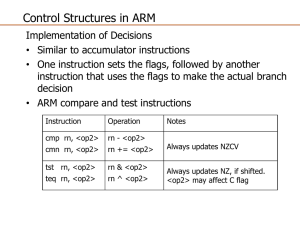 ARM control structures