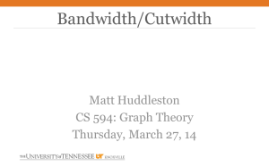 Bandwidth/Cutwidth