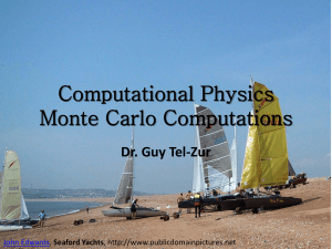 Computational Physics Monte Carlo Computations