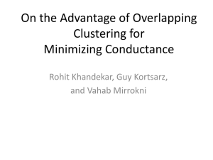 8) On the advantage of overlap for clustering