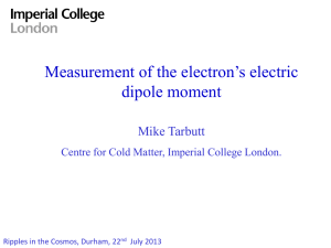 Measurement of the electron`s electric dipole moment