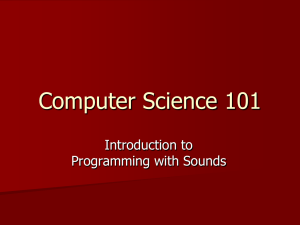 Programming with Sounds
