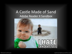 A Castle Made of Sand: Adobe Reader X Sandbox