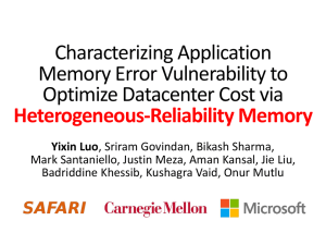 Characterizing Application Memory Error Vulnerability to Optimize