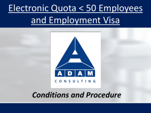E-quota and Employment Visa