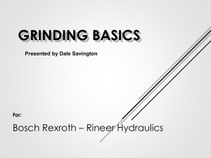 Bosch Rexroth Rineer - GRINDING BASICS