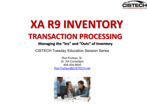 R9 Inventory Transactions