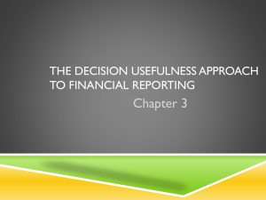 The Decision Usefulness Approach