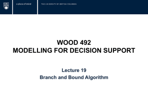 Branching - Wood 492 | Modeling for Decision Support