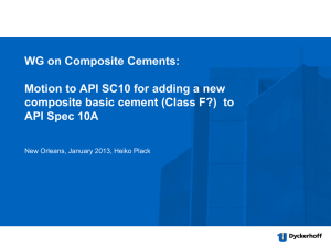 Motion API Composite Cements - Inclusion of Class F