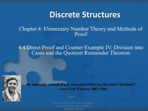 Division into Cases and the Quotient