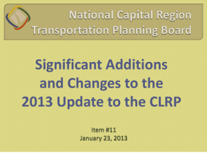 Significant Changes for the 2013 CLRP