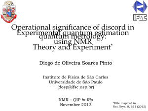 Experimental quantum estimation using NMR
