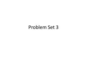 Problem Set 3