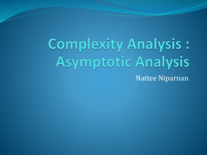 Complexity Analysis : Asymptotic Analysis