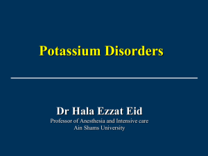 Potassium disorders