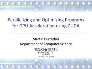 CUDA Optimization Tutorial - Computer Science