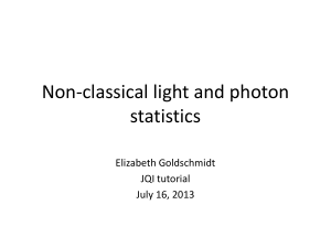 Non-classical light and photon statistics