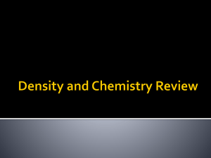 Density and Chemistry Review