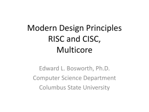 Modern Design Principles RISC and CISC