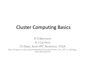 Cluster Computing Basics