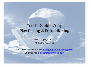 Youth Double Wing Play Calling & Formationing