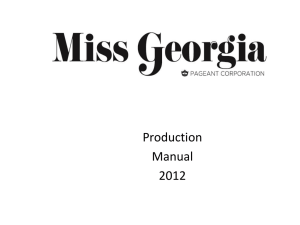 2012 Forum slides - Miss Georgia Scholarship Pageant