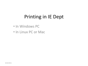 Print in IE Dept - Dept. of IE, CUHK Staff Web Server