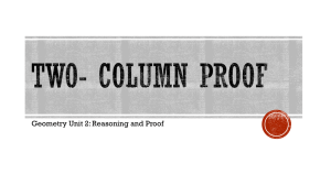 TwO- Column Proof