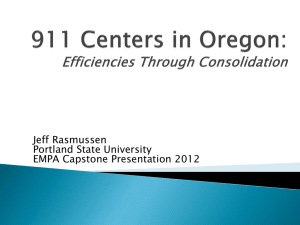 911 Centers in Oregon - Portland State University