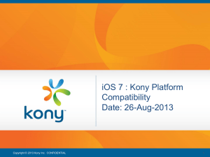 iOS 7 Kony Platform Compatibility