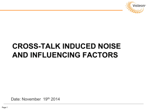 Cross-talk induced noise and influencing factors