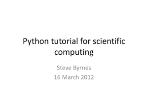 Python tutorial - Steve Byrnes`s Homepage