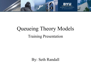Queuing Theory Models