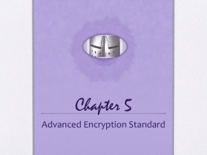Chapter 5: Advanced Encryption Standard