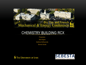 Chemistry Building RCx - The University of Iowa Facilities