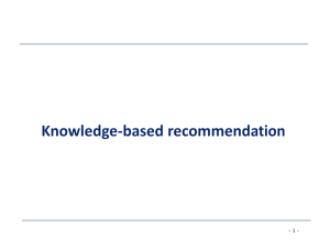 Knowledge-based recommendation