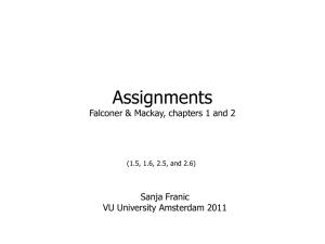 Assignments Ch 1 & 2