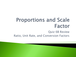 Proportions and Scale Factor