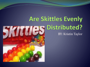 Are Skittles colors evenly distributed