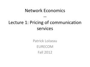 Pricing of communication services