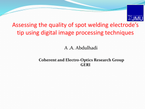 Assessing the quality of spot welding electrodes tip using image