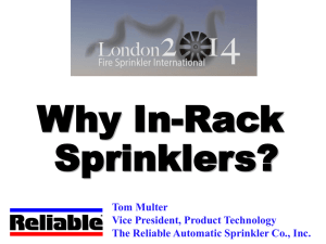 Tom Multer, Reliable Automatic Sprinkler, USA - Welcome